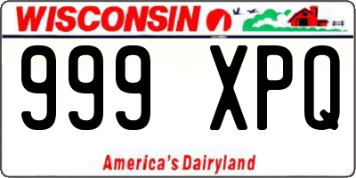 WI license plate 999XPQ