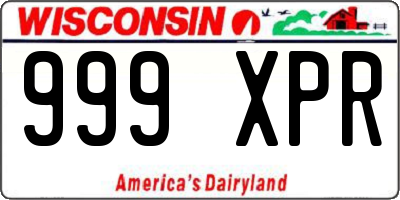 WI license plate 999XPR