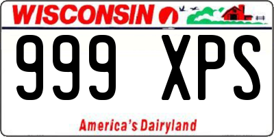 WI license plate 999XPS