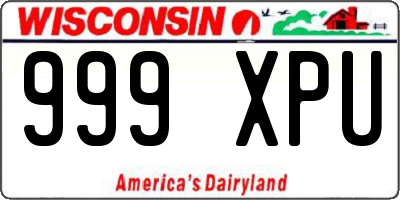 WI license plate 999XPU