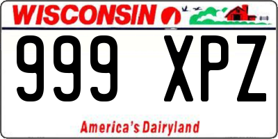 WI license plate 999XPZ