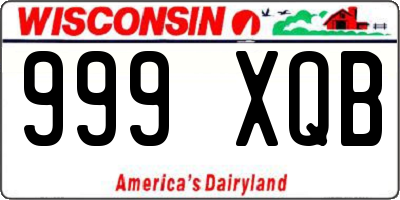 WI license plate 999XQB
