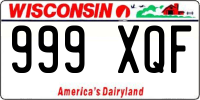 WI license plate 999XQF