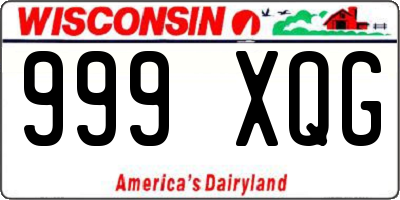 WI license plate 999XQG