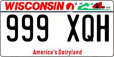 WI license plate 999XQH