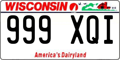 WI license plate 999XQI