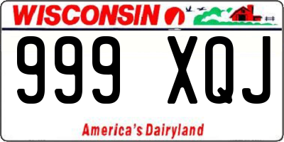 WI license plate 999XQJ