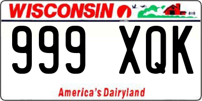 WI license plate 999XQK