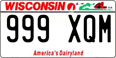 WI license plate 999XQM