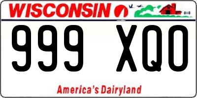 WI license plate 999XQO