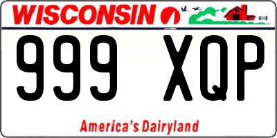 WI license plate 999XQP