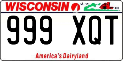 WI license plate 999XQT