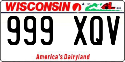 WI license plate 999XQV
