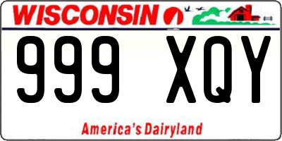 WI license plate 999XQY