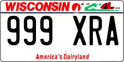 WI license plate 999XRA