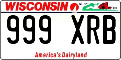 WI license plate 999XRB
