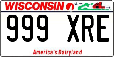 WI license plate 999XRE