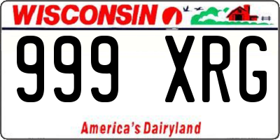 WI license plate 999XRG