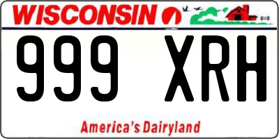 WI license plate 999XRH