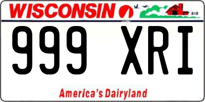 WI license plate 999XRI