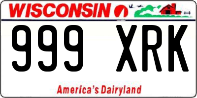 WI license plate 999XRK