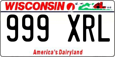 WI license plate 999XRL