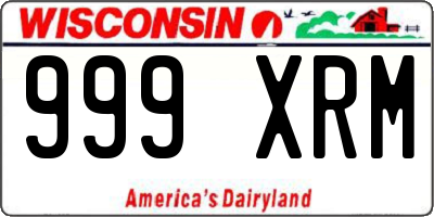 WI license plate 999XRM
