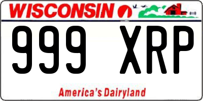 WI license plate 999XRP