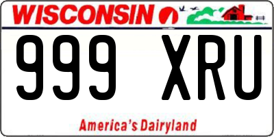 WI license plate 999XRU