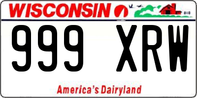 WI license plate 999XRW