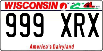 WI license plate 999XRX