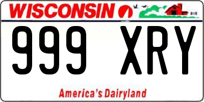 WI license plate 999XRY