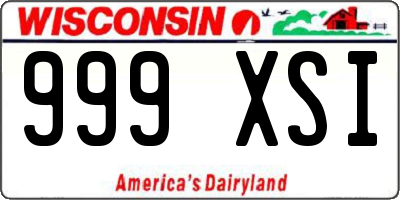 WI license plate 999XSI