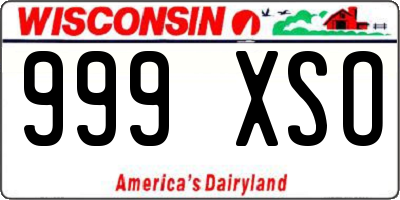 WI license plate 999XSO