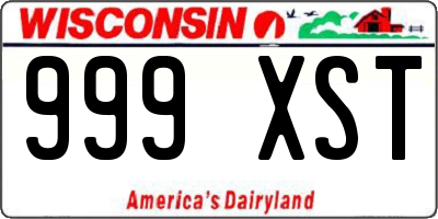 WI license plate 999XST