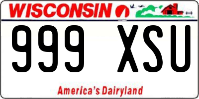 WI license plate 999XSU