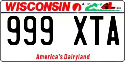 WI license plate 999XTA
