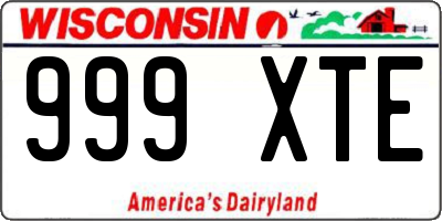 WI license plate 999XTE