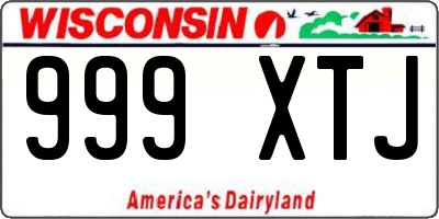 WI license plate 999XTJ