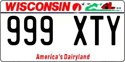 WI license plate 999XTY