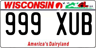 WI license plate 999XUB