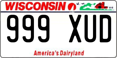 WI license plate 999XUD