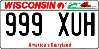 WI license plate 999XUH