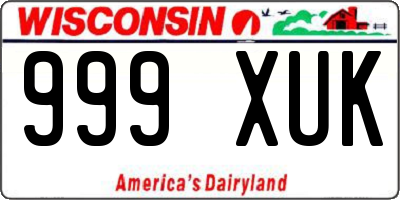WI license plate 999XUK