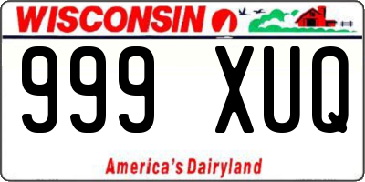 WI license plate 999XUQ