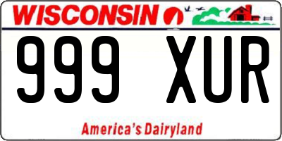 WI license plate 999XUR