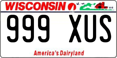 WI license plate 999XUS
