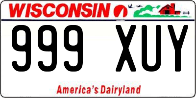 WI license plate 999XUY