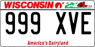 WI license plate 999XVE
