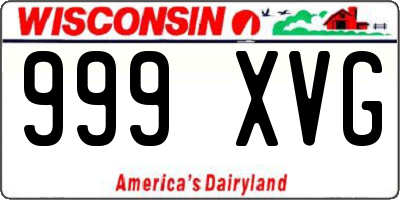 WI license plate 999XVG